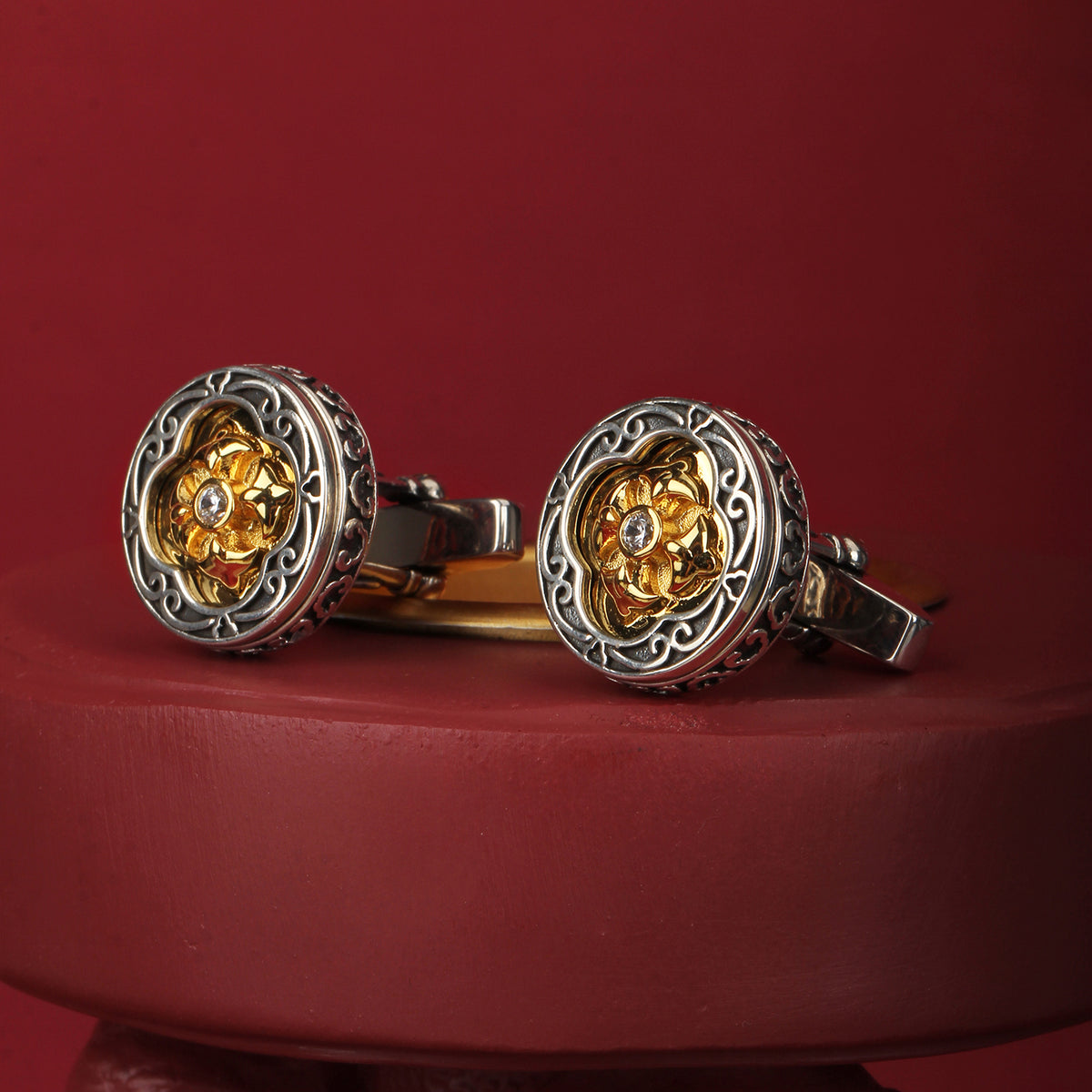 925 silver series cross iris cufflinks MM2220S