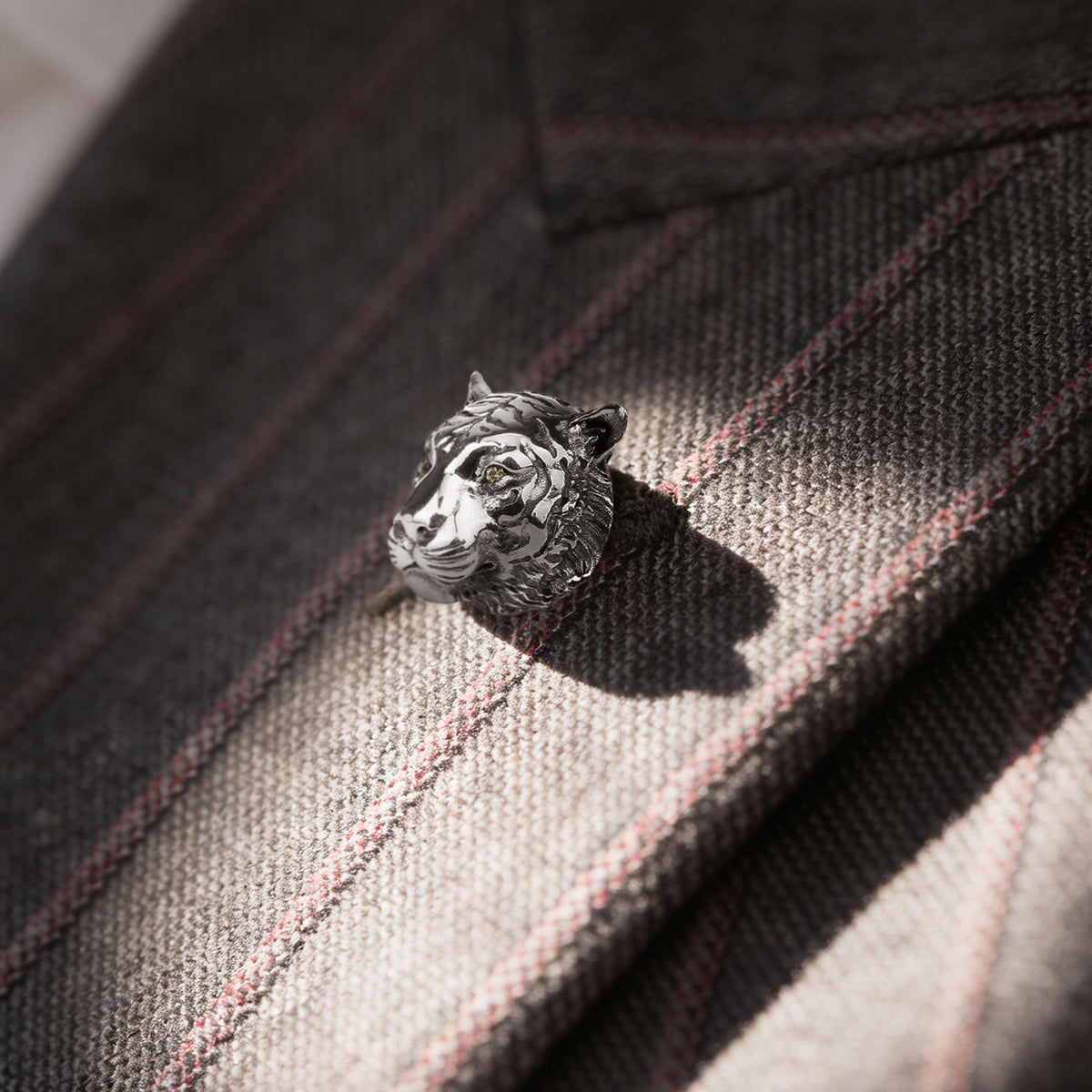 925 silver series-Tiger-brooch MM2238S-P