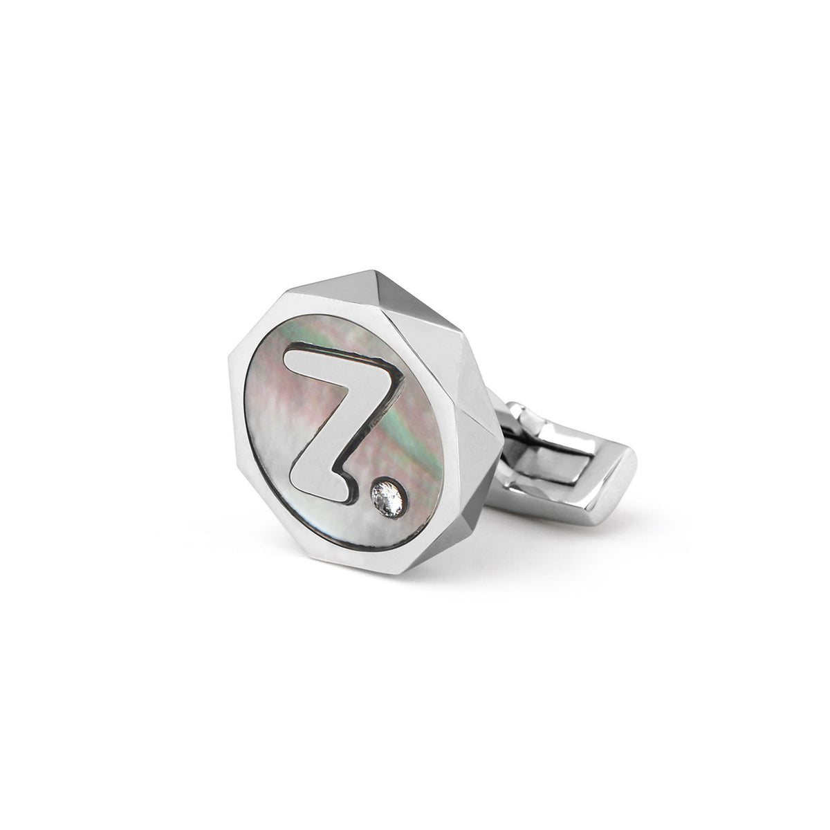 Barents Sea Chart - butterfly shell inlaid 26 letter series cufflinks MM2237A-Z Select one only