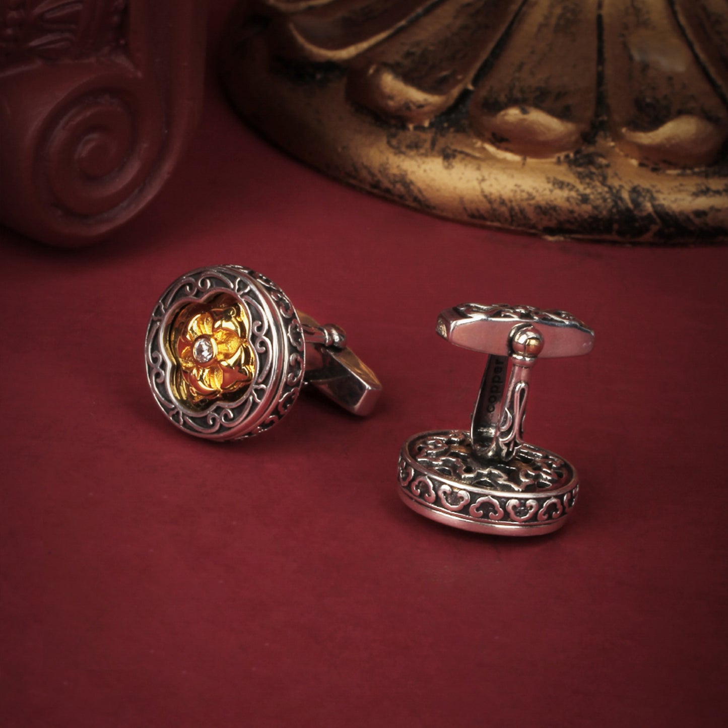 925 silver series cross iris cufflinks MM2220S