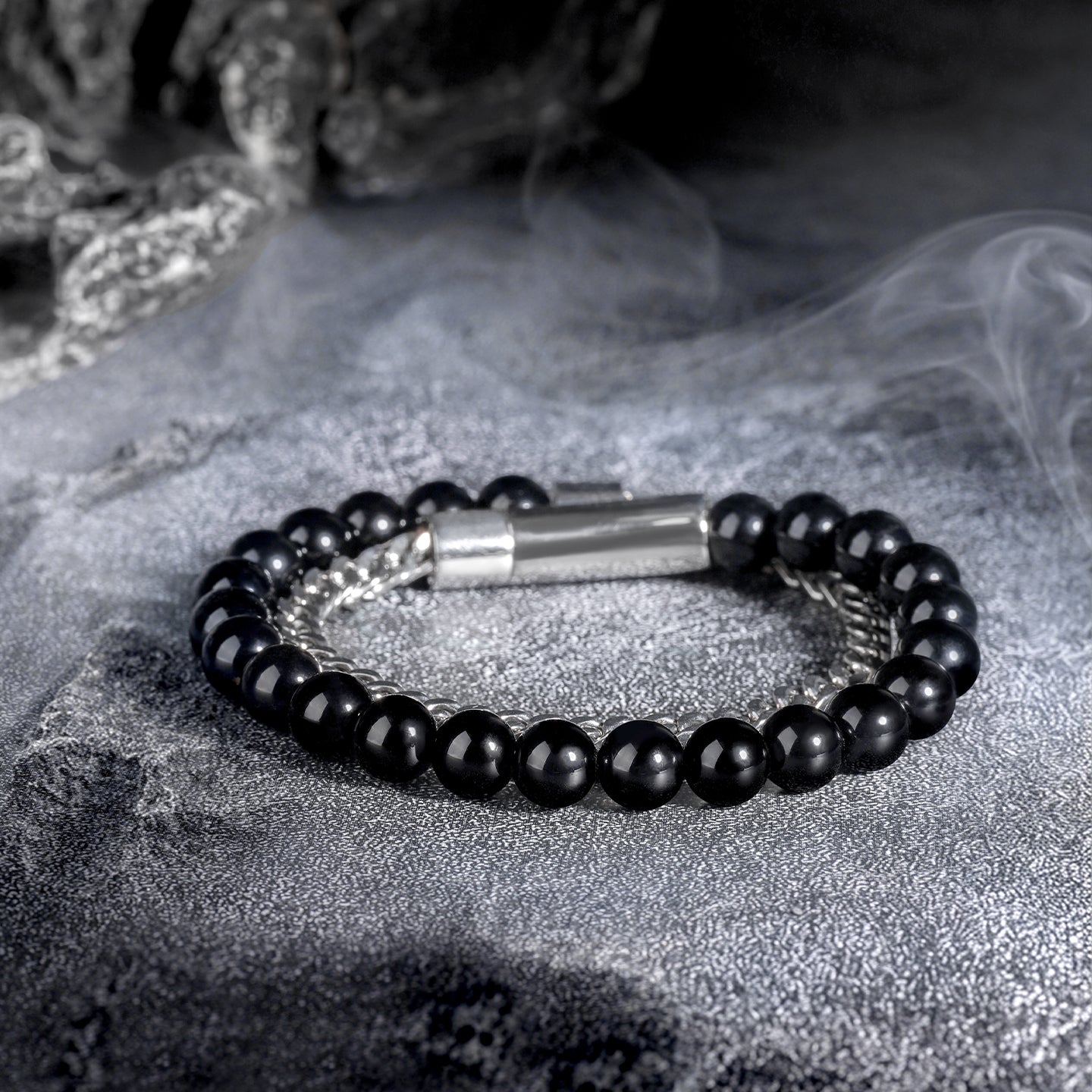 Tiger's Eye with Titanium Steel Bracelet MBR-2107235