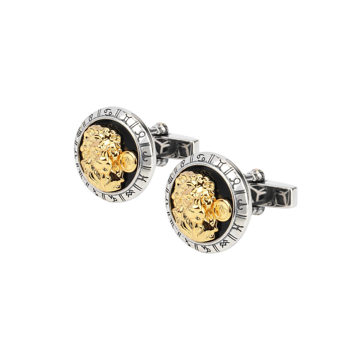 Astrology Leo twelve constellations series 925 silver cufflinks MM2222S
