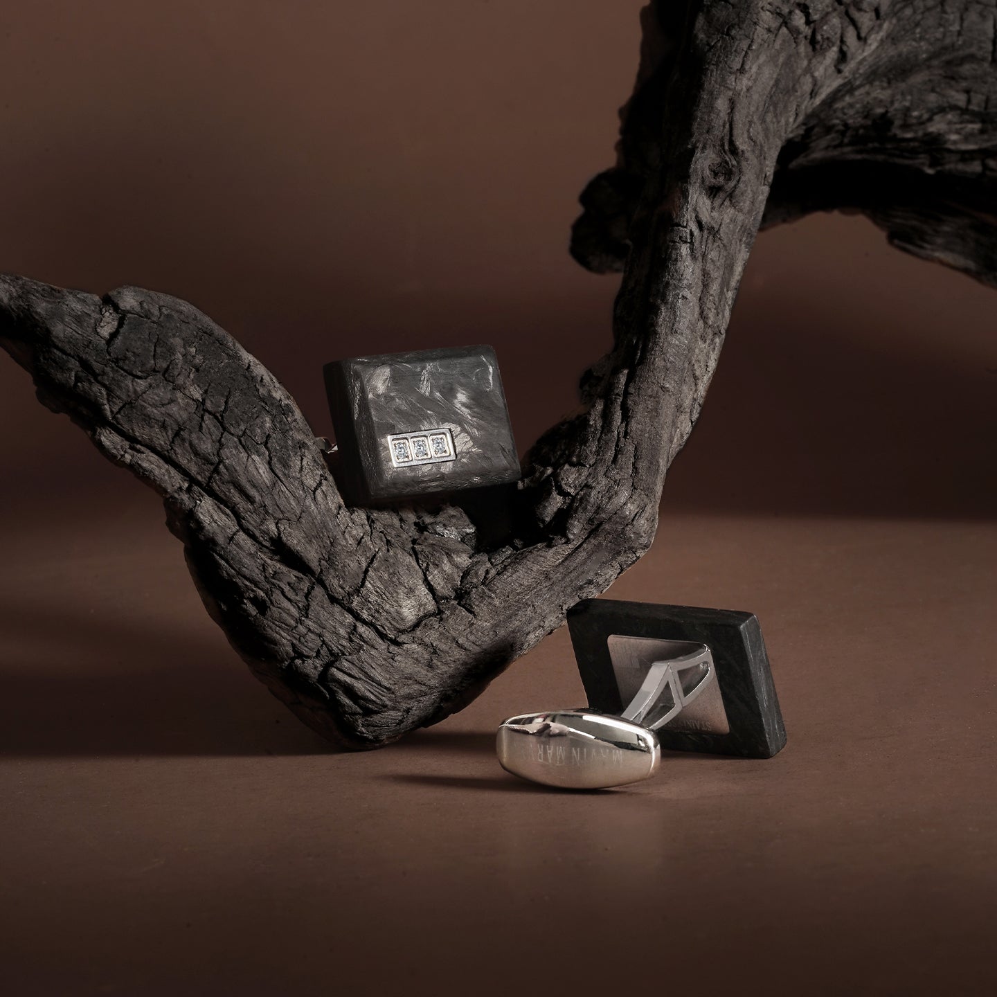 Ebony Series Steel Cufflinks - Models MM-E01 Elevate Your Style!