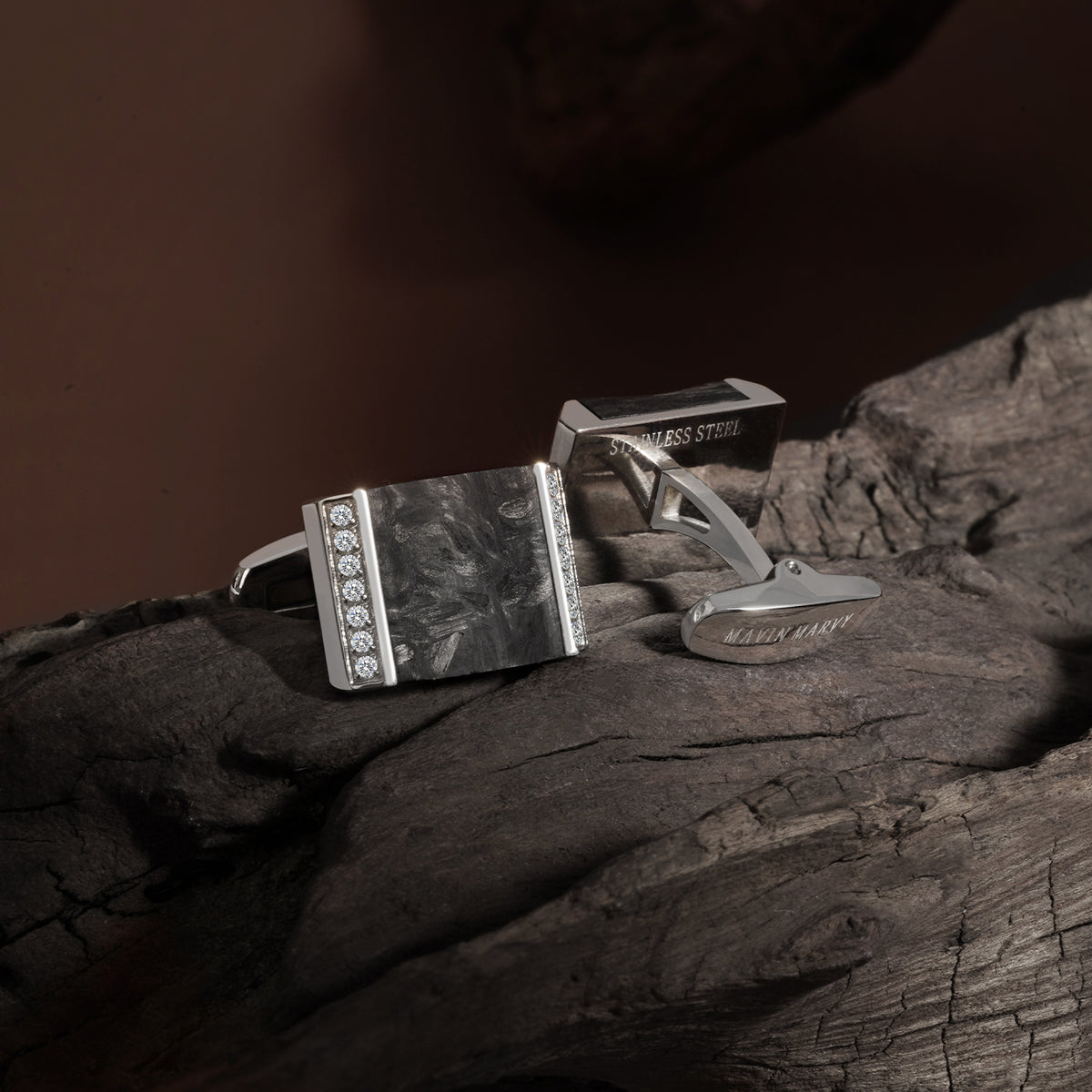 Ebony Series Steel Cufflinks - Models MM-E03 Elevate Your Style!