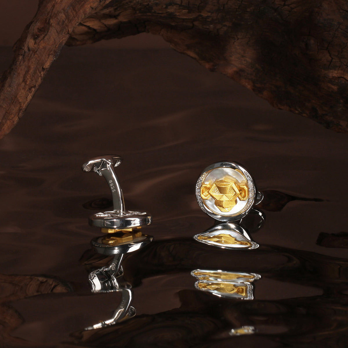 Mobius Series Zodiac Monkey Cufflinks MM2408S