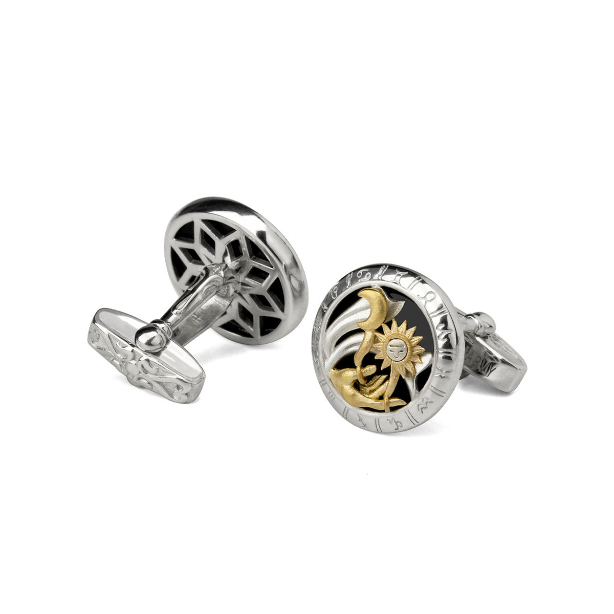 Astrology Libra twelve constellations series 925 silver cufflinks MM2311S