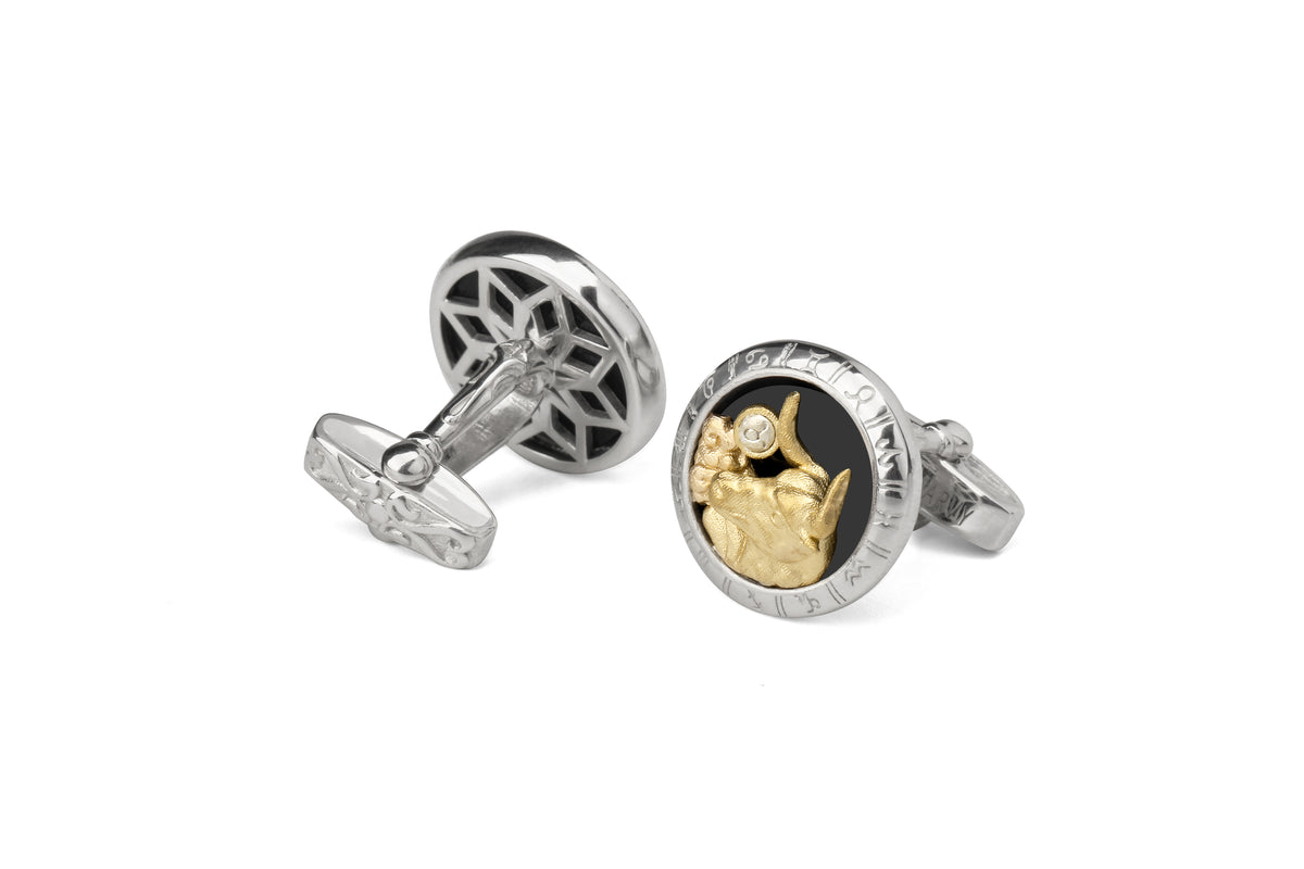 Astrology Taurus twelve constellations series 925 silver cufflinks MM2310S
