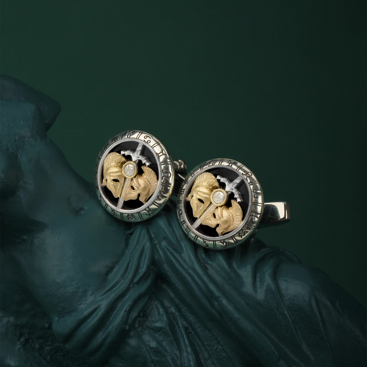 Astrology Gemini twelve constellations series 925 silver cufflinks MM2306S