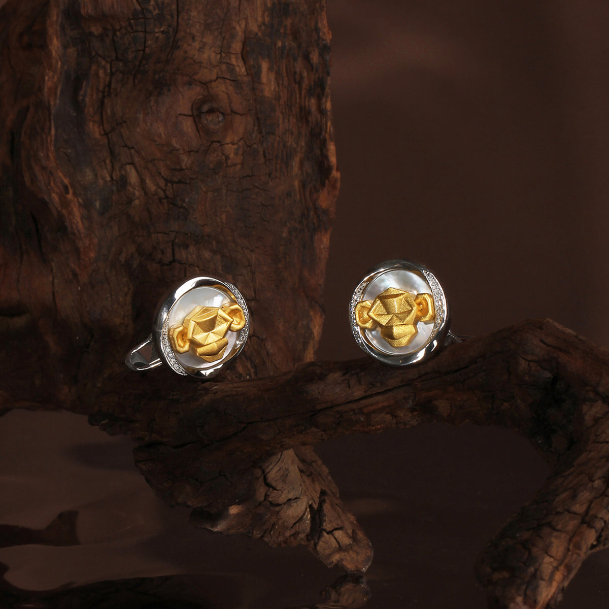Mobius Series Zodiac Monkey Cufflinks MM2408S