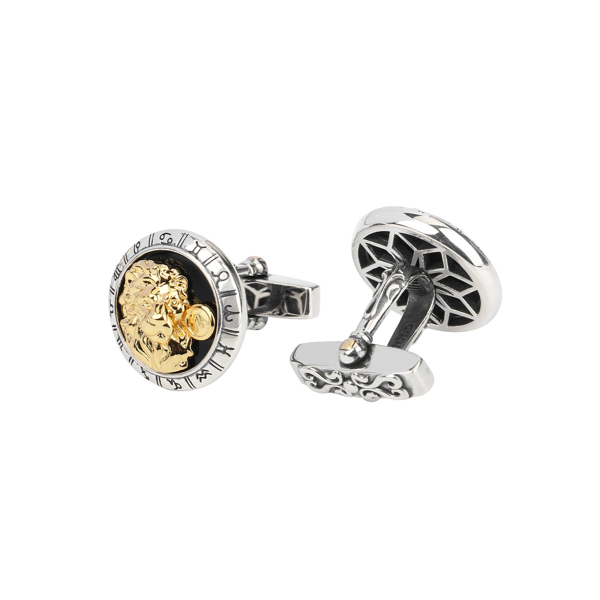 Astrology Leo twelve constellations series 925 silver cufflinks MM2222S