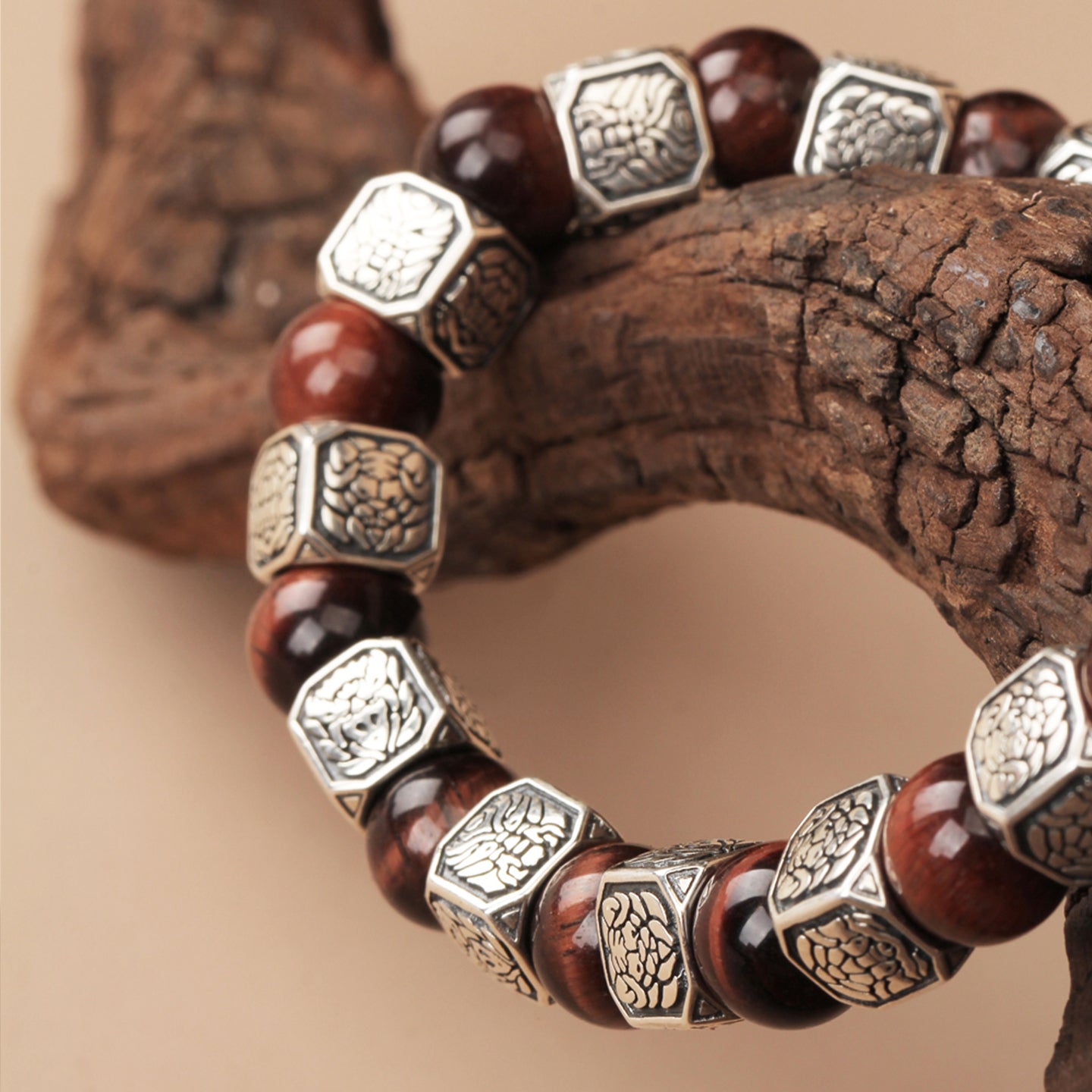 Spiritual Beast Sterling Silver Red Tiger's eye MBR-2209092