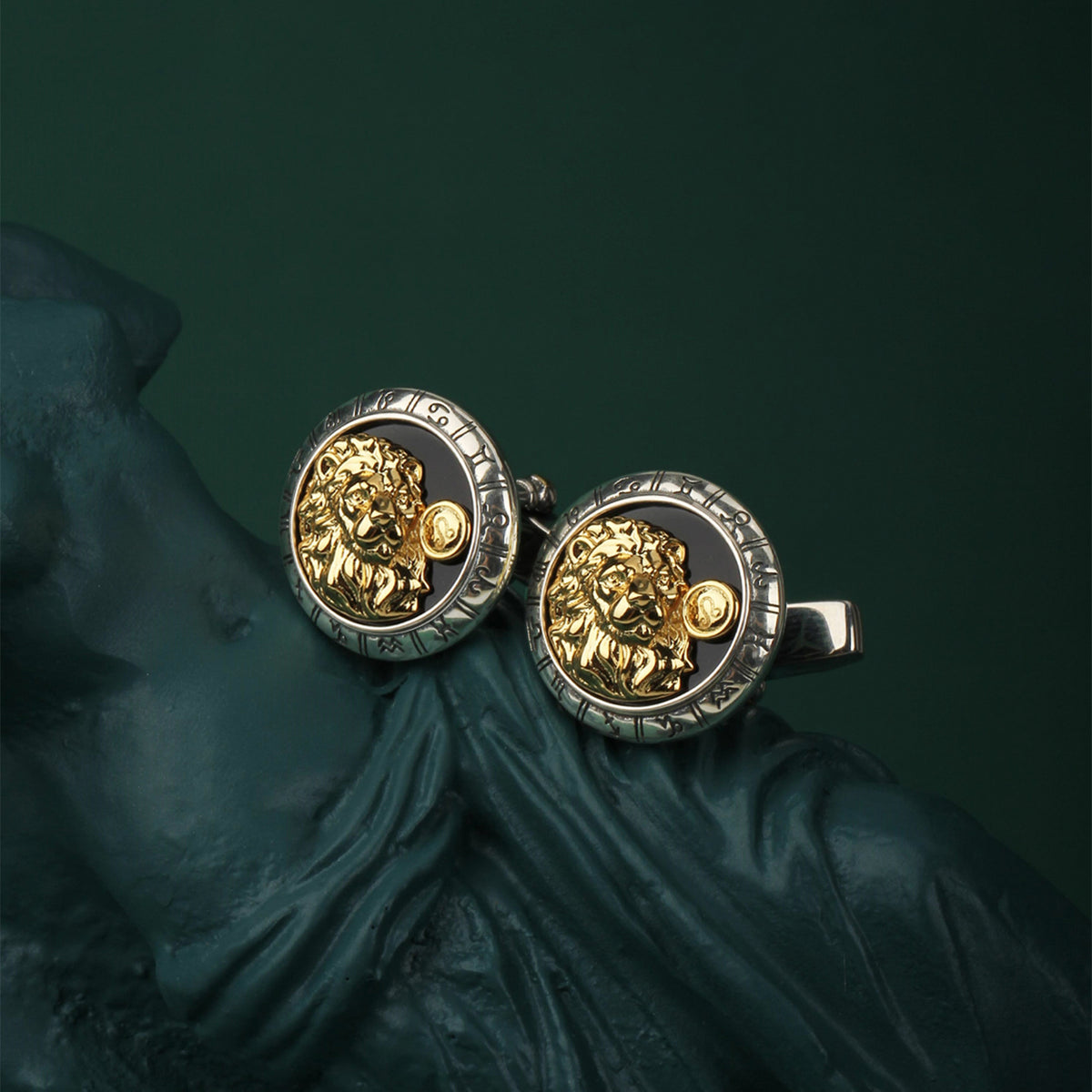 Astrology Leo twelve constellations series 925 silver cufflinks MM2222S