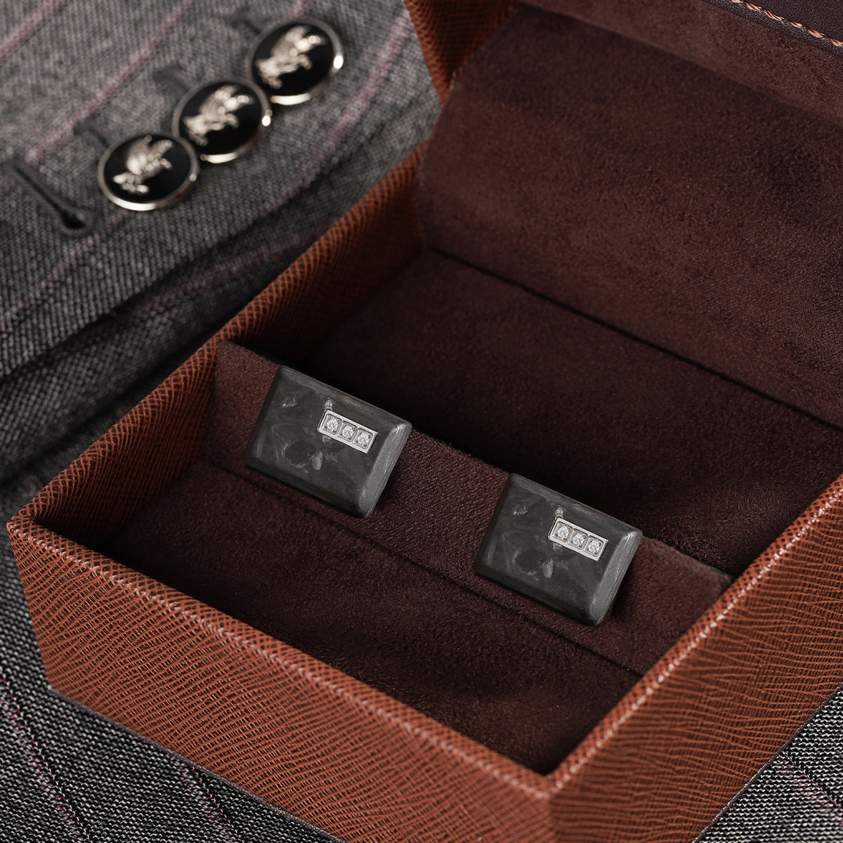 Ebony Series Steel Cufflinks - Models MM-E01 Elevate Your Style!