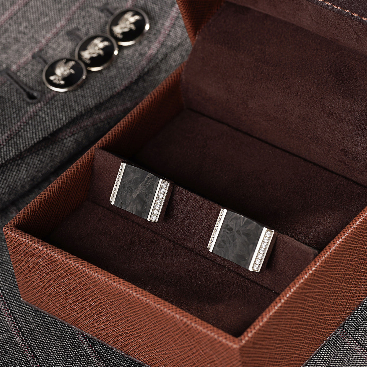 Ebony Series Steel Cufflinks - Models MM-E03 Elevate Your Style!