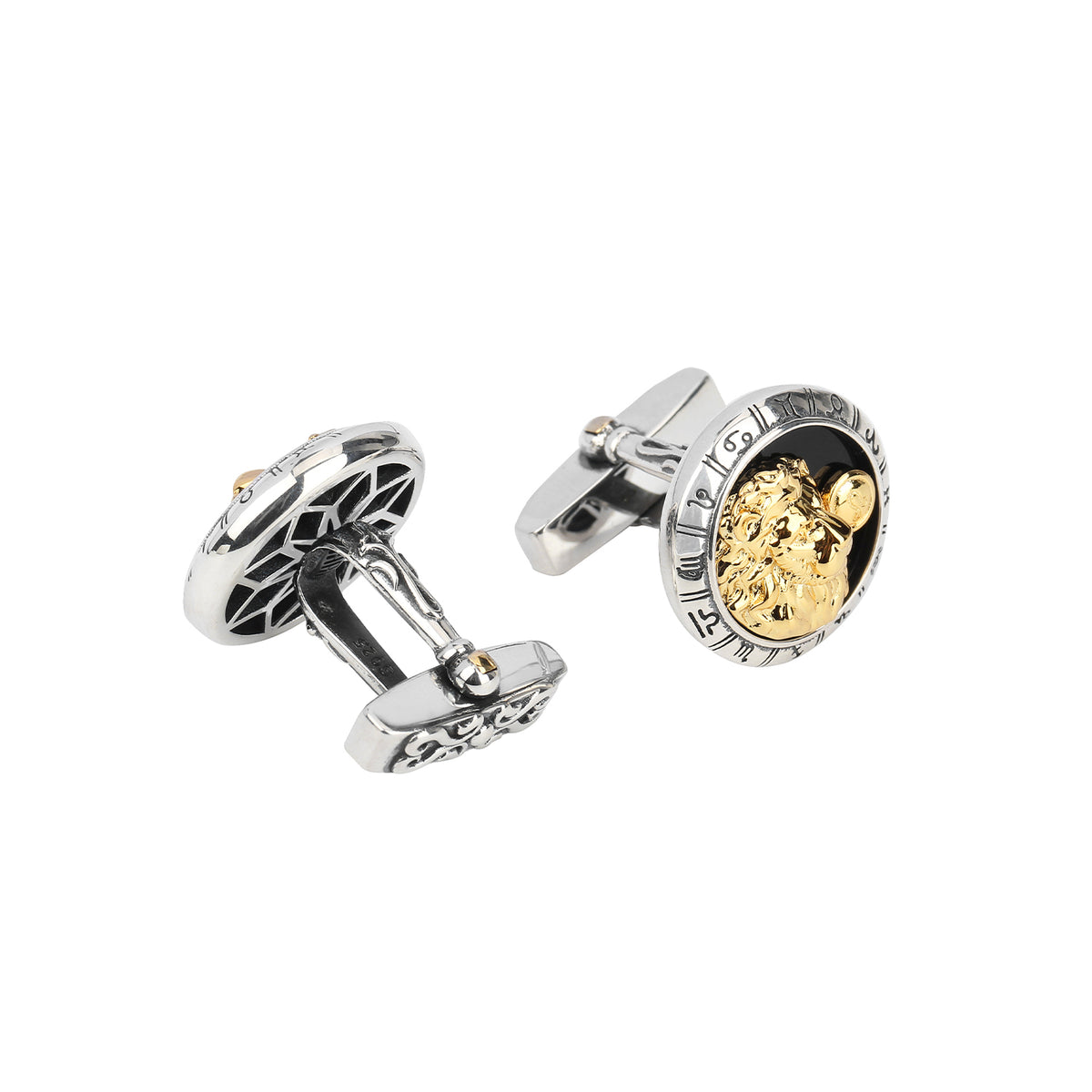 Astrology Leo twelve constellations series 925 silver cufflinks MM2222S