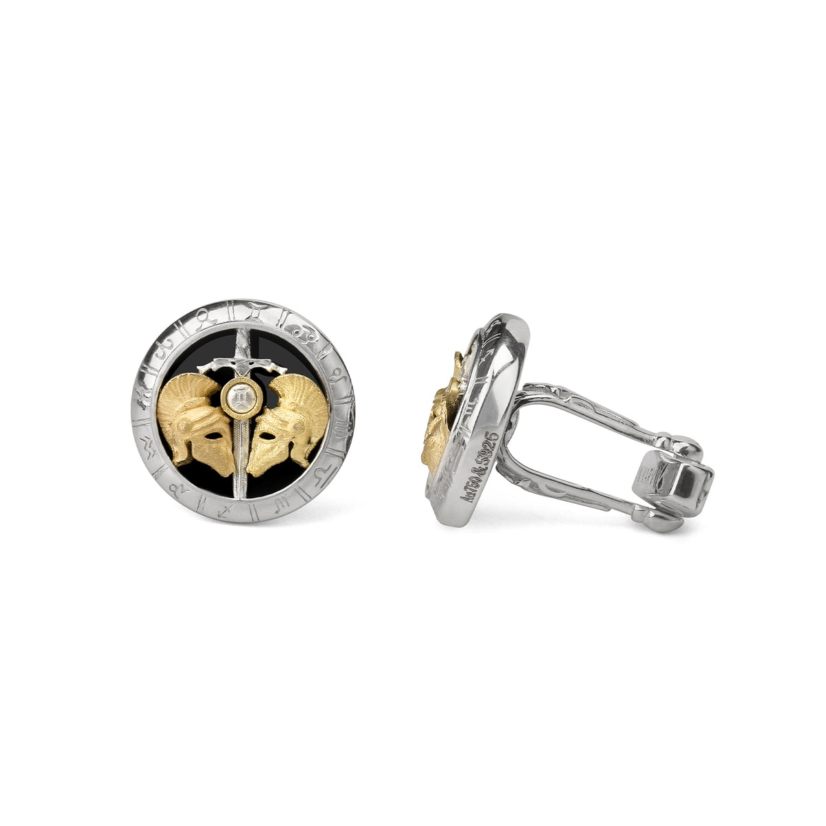 Astrology Gemini twelve constellations series 925 silver cufflinks MM2306S