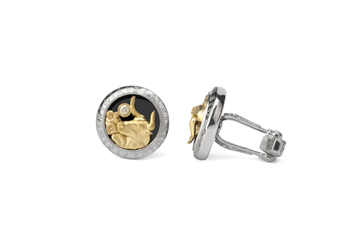 Astrology Taurus twelve constellations series 925 silver cufflinks MM2310S