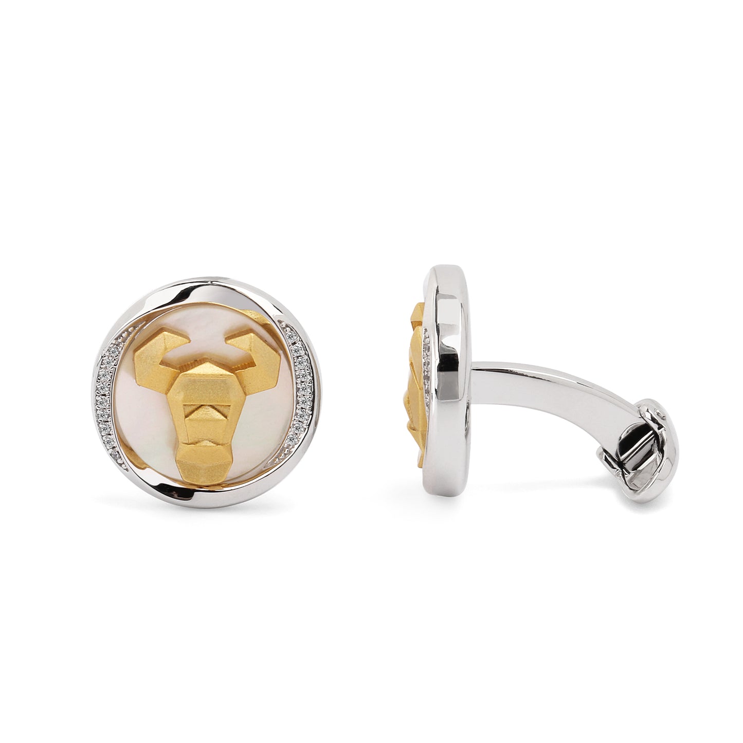 Mobius series Zodiac Ox cufflinks MM2402S