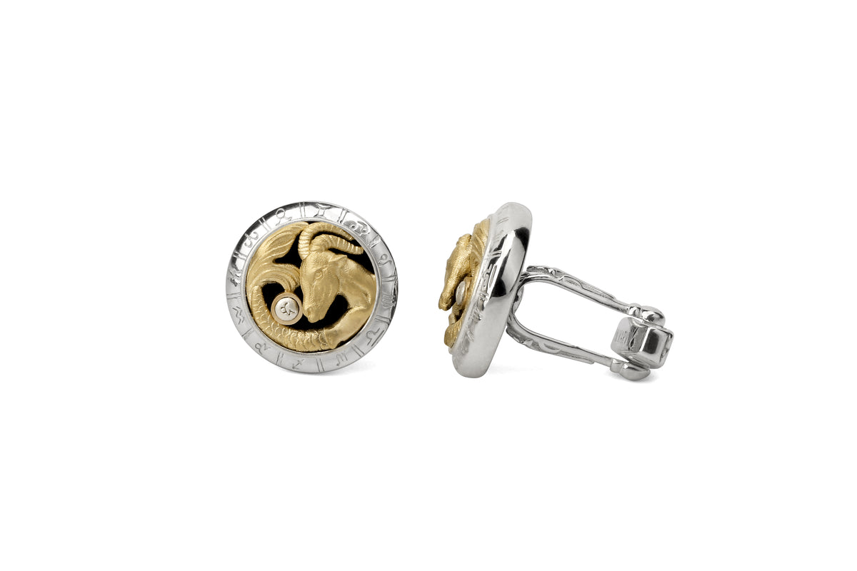 Astrology Capricorn twelve constellations series 925 silver cufflinks MM2305S