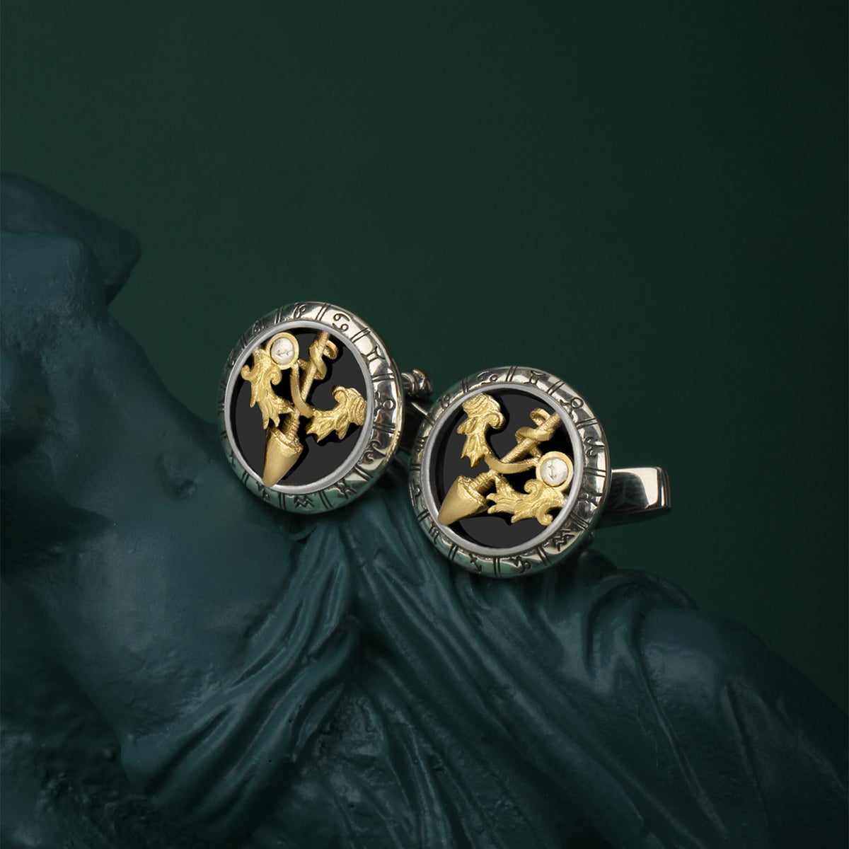 Astrology Sagittarius twelve constellations series 925 silver cufflinks MM2305S