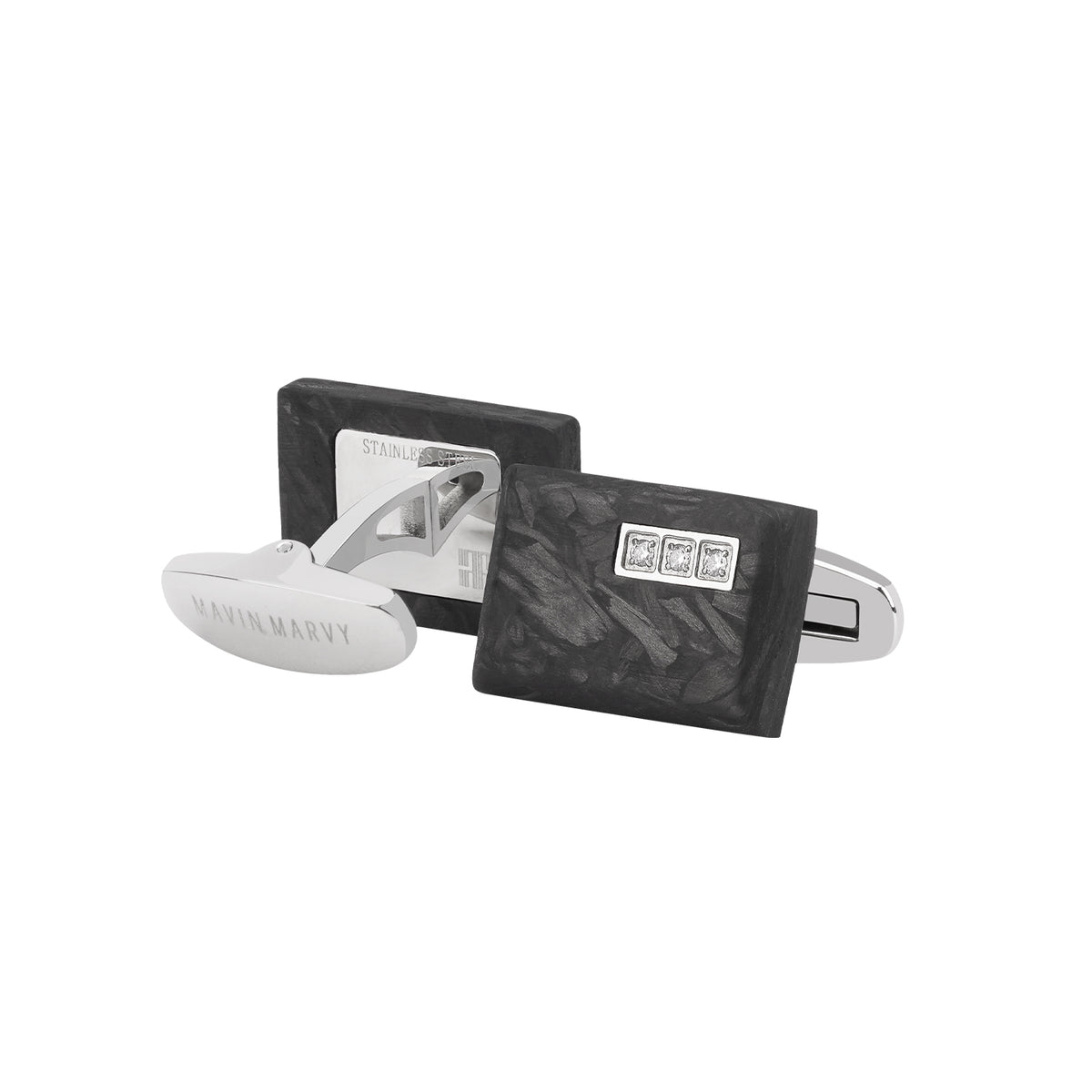 Ebony Series Steel Cufflinks - Models MM-E01 Elevate Your Style!