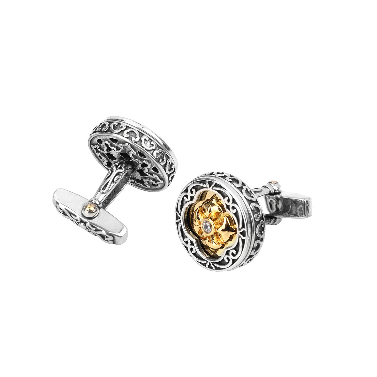 925 silver series cross iris cufflinks MM2220S