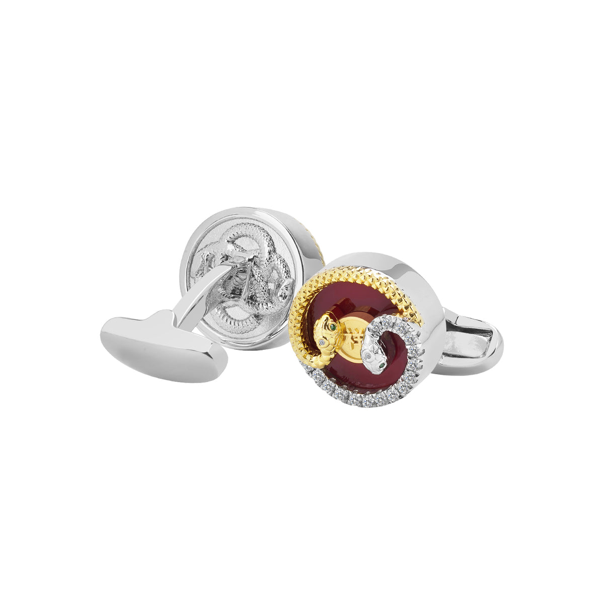 The Auspicious Spirit Snake cufflinks MM2501SG