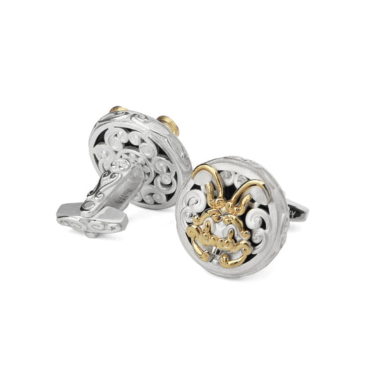 Bogu Pattern Series Mao Rabbit Cufflinks Twelve Zodiac Signs MM2317