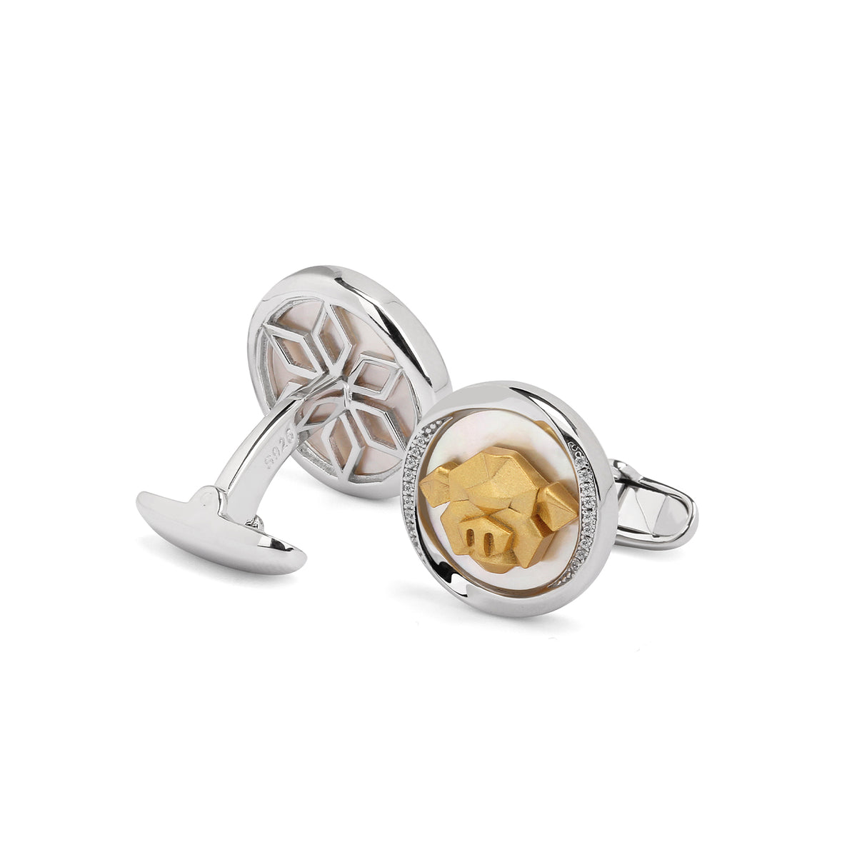 Mobius Series Zodiac Pig Cufflinks MM2411S