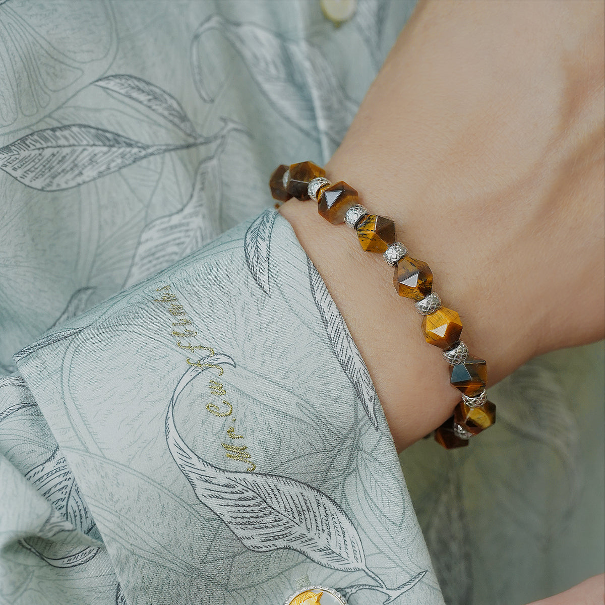 GoodLuck lucky series bracelet Golden Tiger Stone Eye MMS004810BK