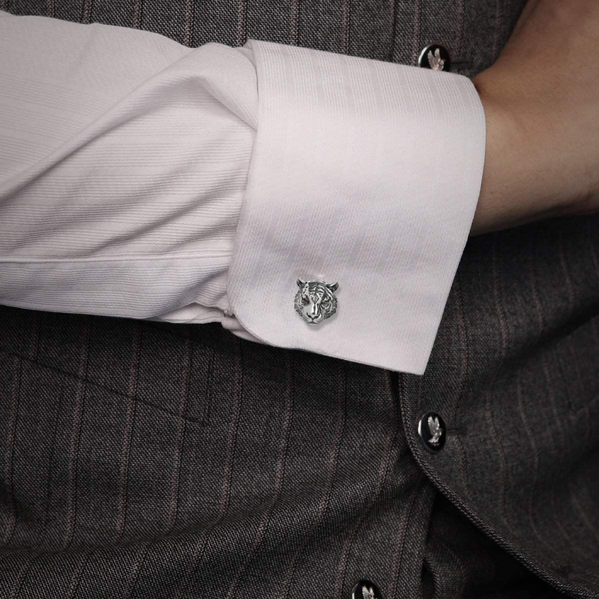 925 Silver Series-Tiger-Cufflinks MM2238S