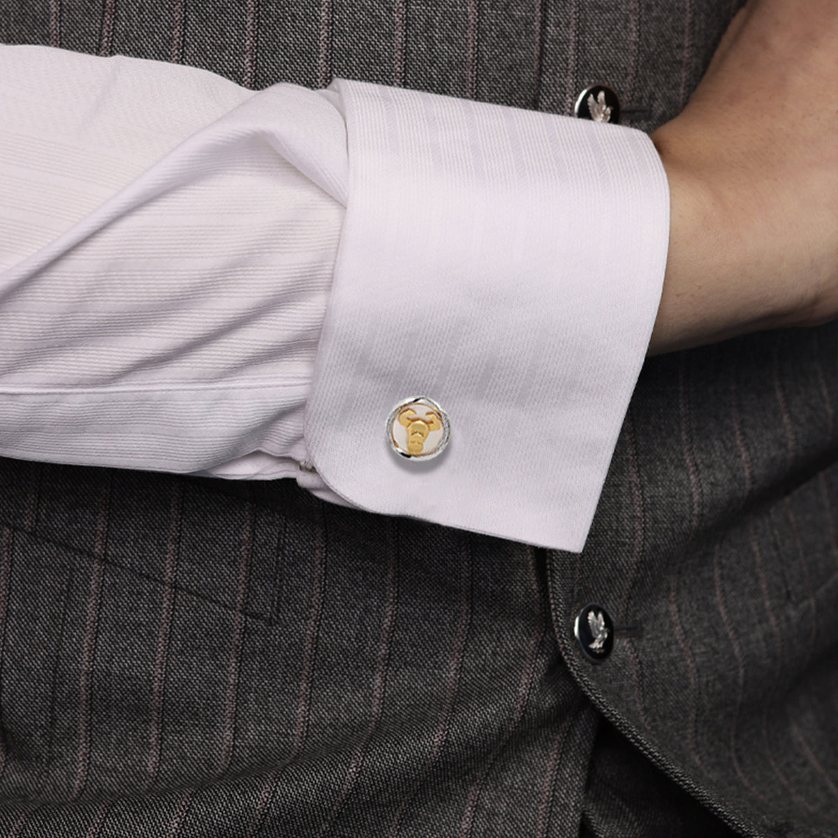 Mobius series Zodiac Ox cufflinks MM2402S