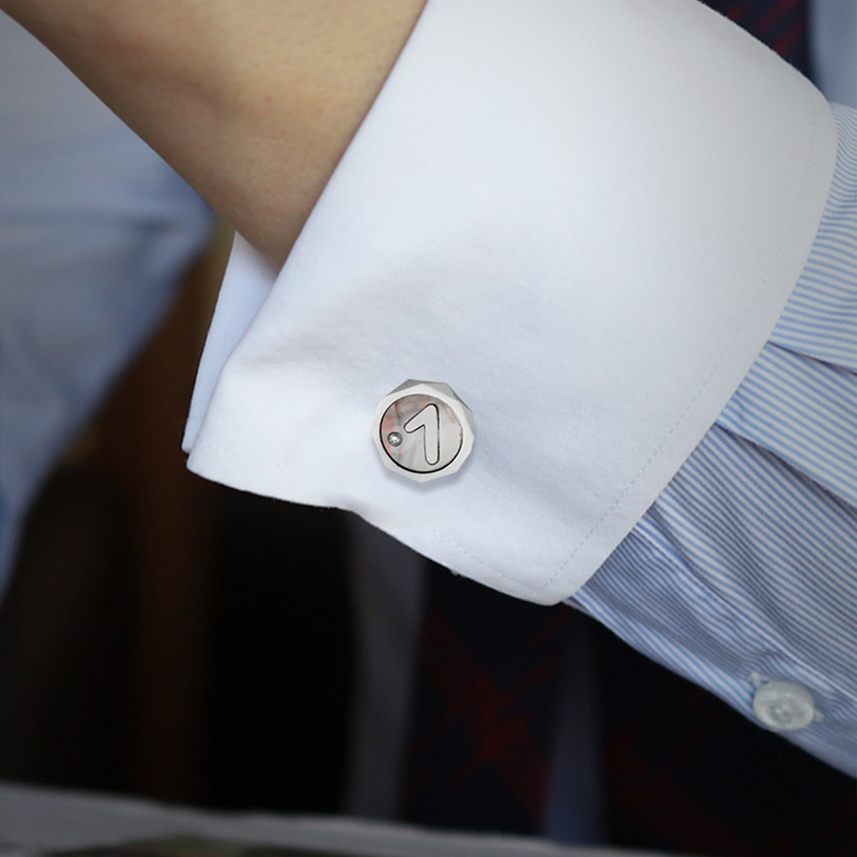 Barents Sea Chart - butterfly shell inlaid 26 letter series cufflinks MM2237A-Z Select one only