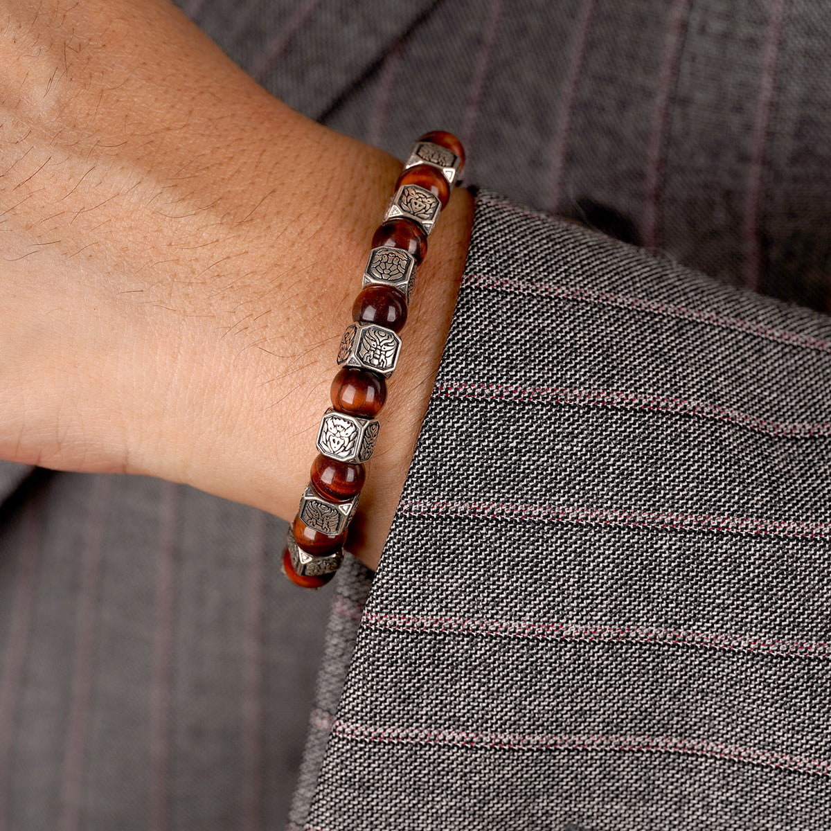 Spiritual Beast Sterling Silver Red Tiger's eye MBR-2209092