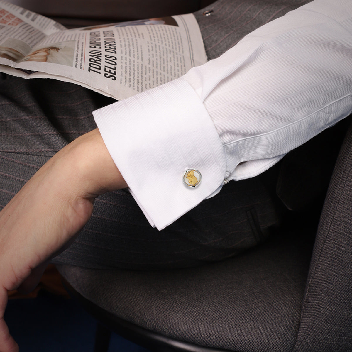 Mobius Series Zodiac Rooster Cufflinks MM2409S