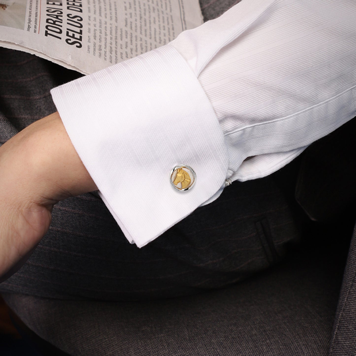 Mobius Series Zodiac Dragon Cufflinks MM2404S