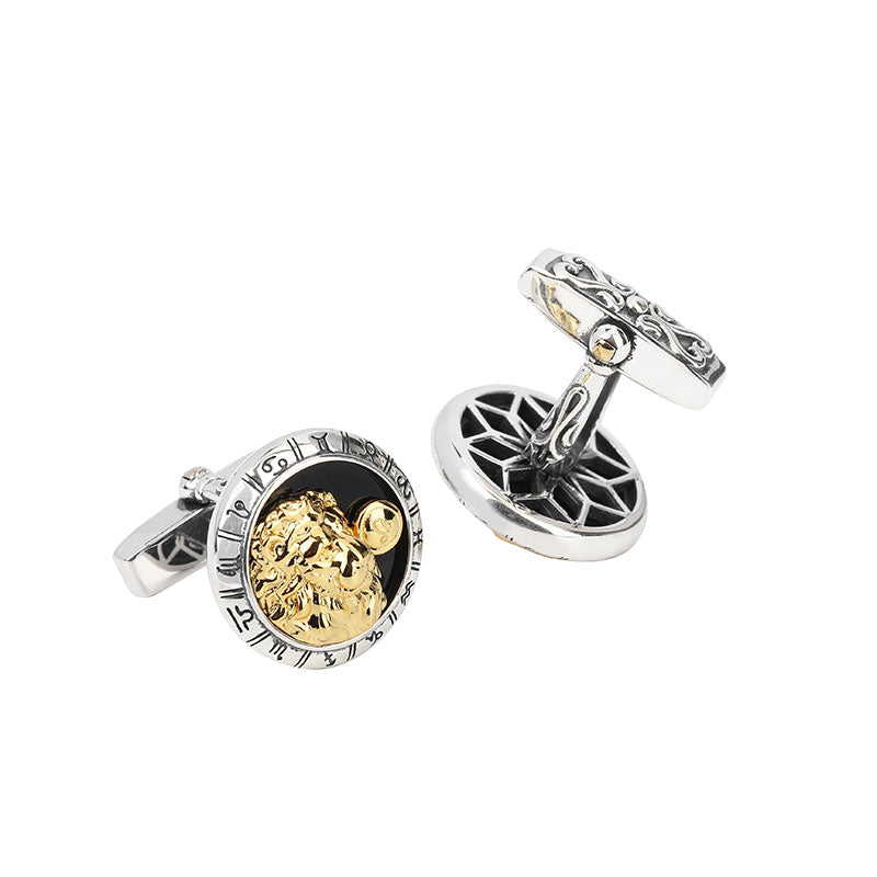 Astrology Leo twelve constellations series 925 silver cufflinks MM2222S