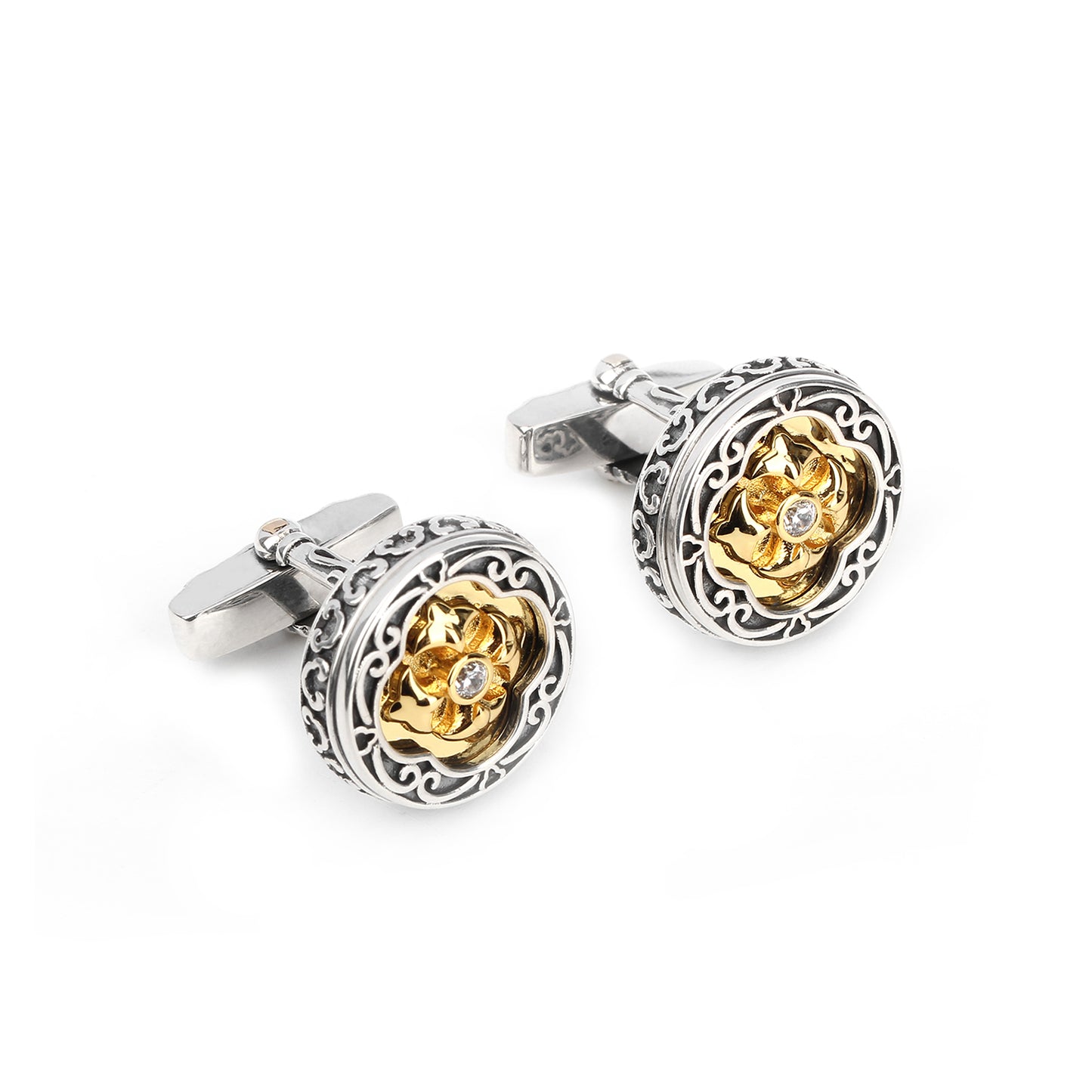 925 silver series cross iris cufflinks MM2220S