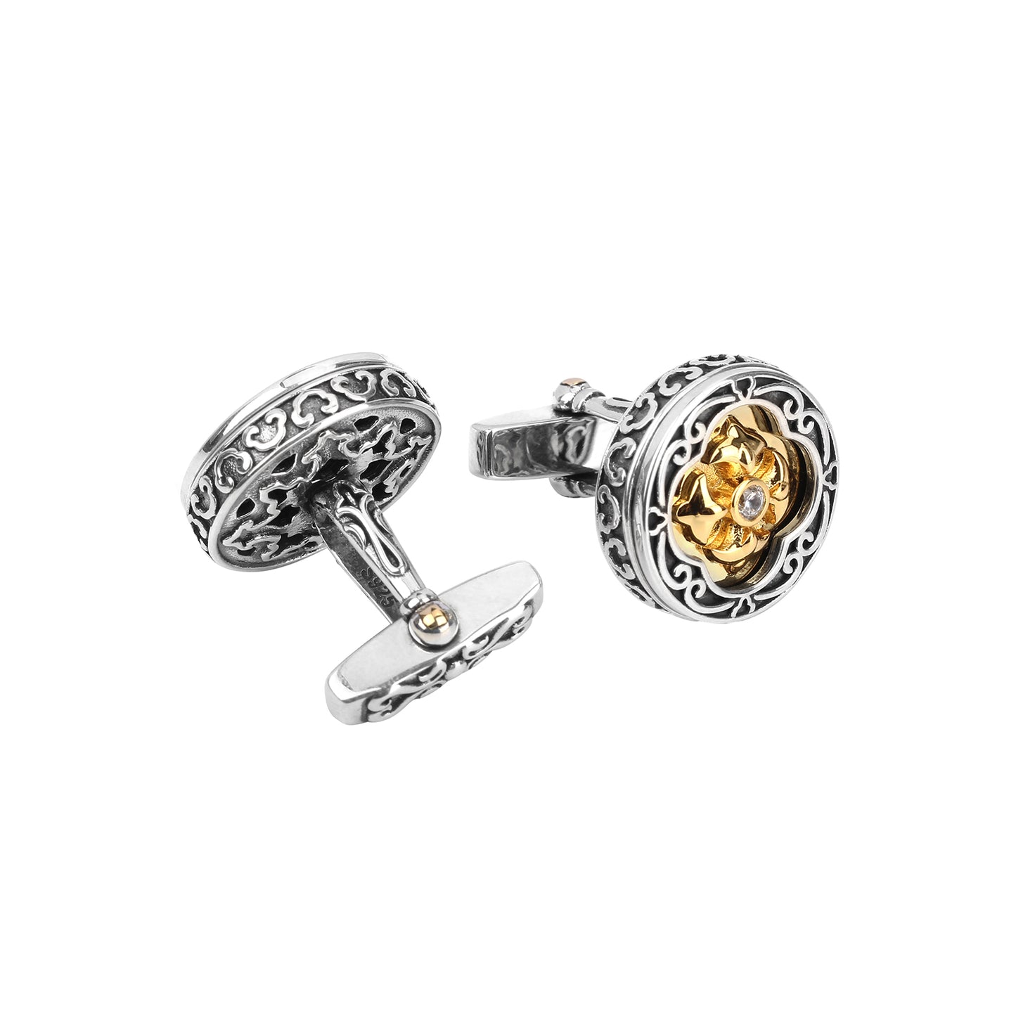 925 silver series cross iris cufflinks MM2220S