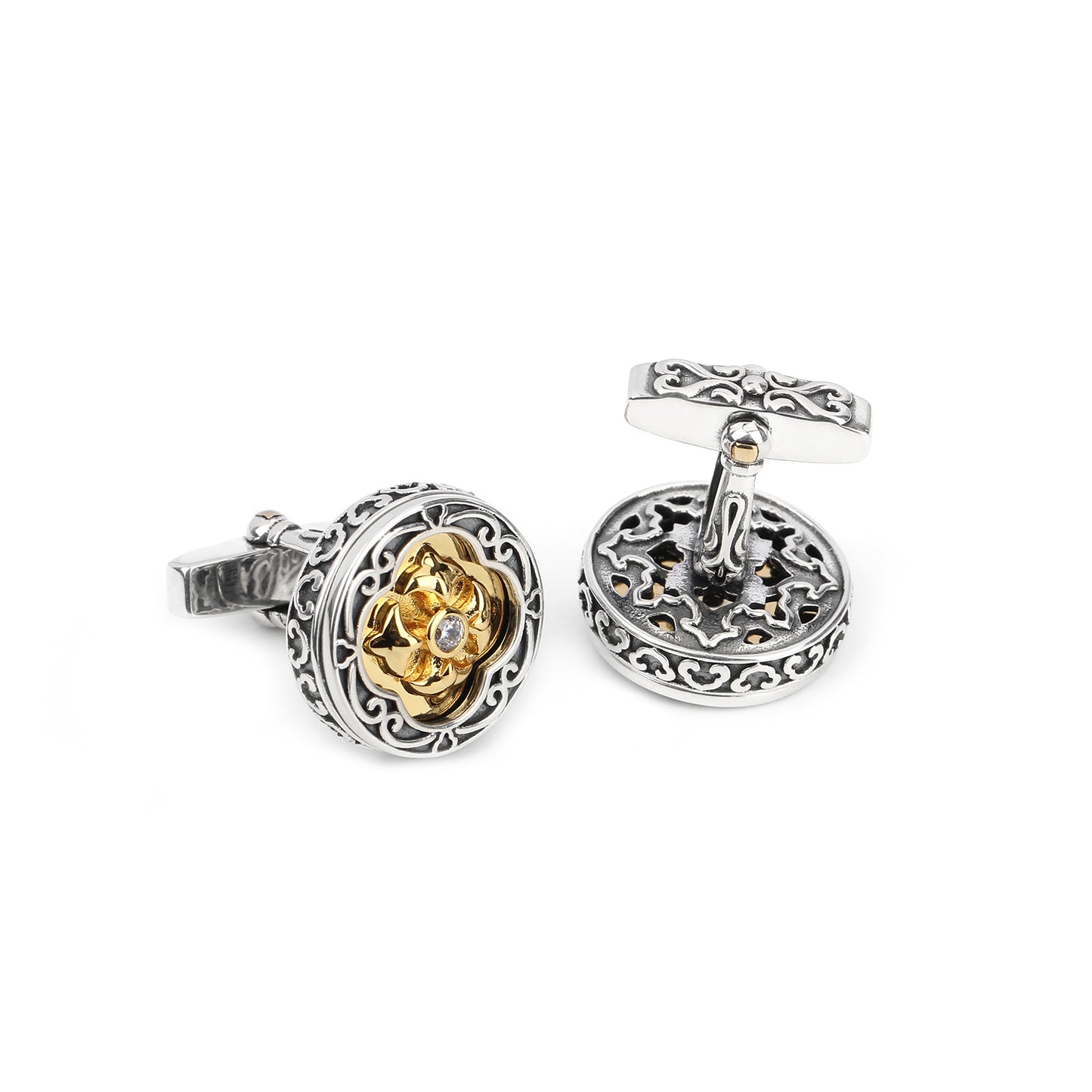 925 silver series cross iris cufflinks MM2220S