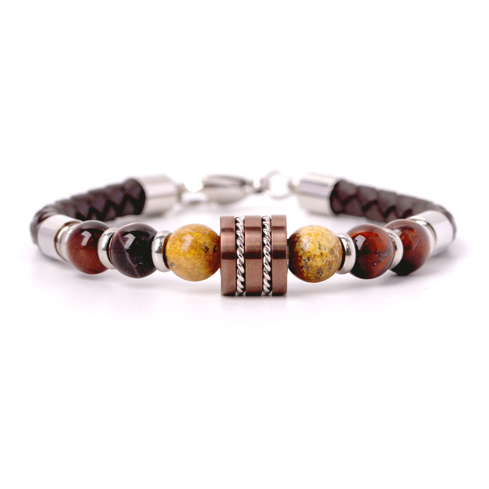 Tiger's Eye with Titanium Steel Bracelet