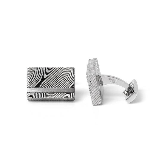 DAMASCUS STEEL Cufflinks - MM-DS01. Unparalleled Elegance