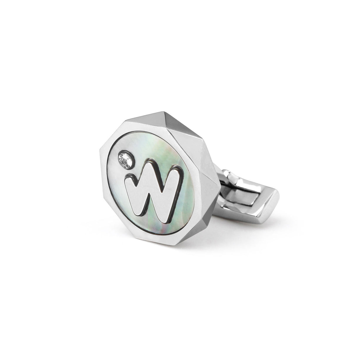 Barents Sea Chart - butterfly shell inlaid 26 letter series cufflinks MM2237A-Z Select one only