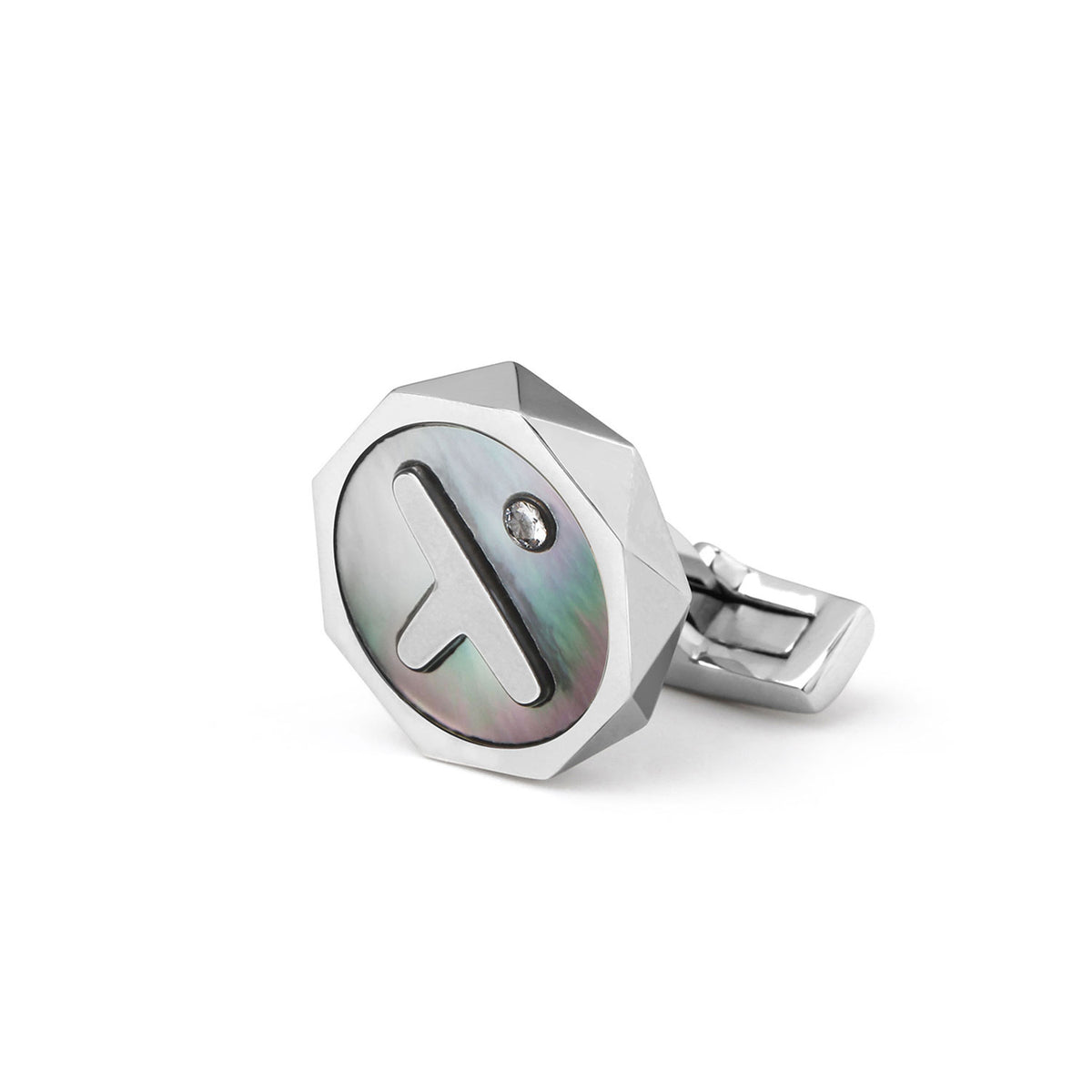 Barents Sea Chart - butterfly shell inlaid 26 letter series cufflinks MM2237A-Z Select one only
