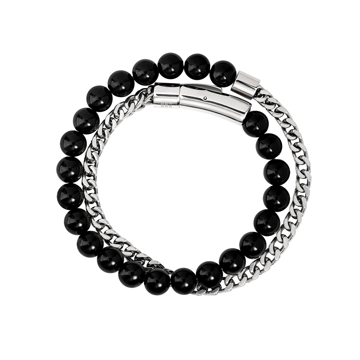 Tiger's Eye with Titanium Steel Bracelet MBR-2107235