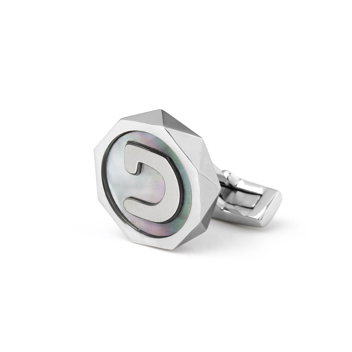 Barents Sea Chart - butterfly shell inlaid 26 letter series cufflinks MM2237A-Z Select one only