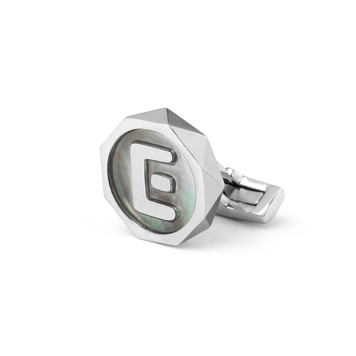 Barents Sea Chart - butterfly shell inlaid 26 letter series cufflinks MM2237A-Z Select one only