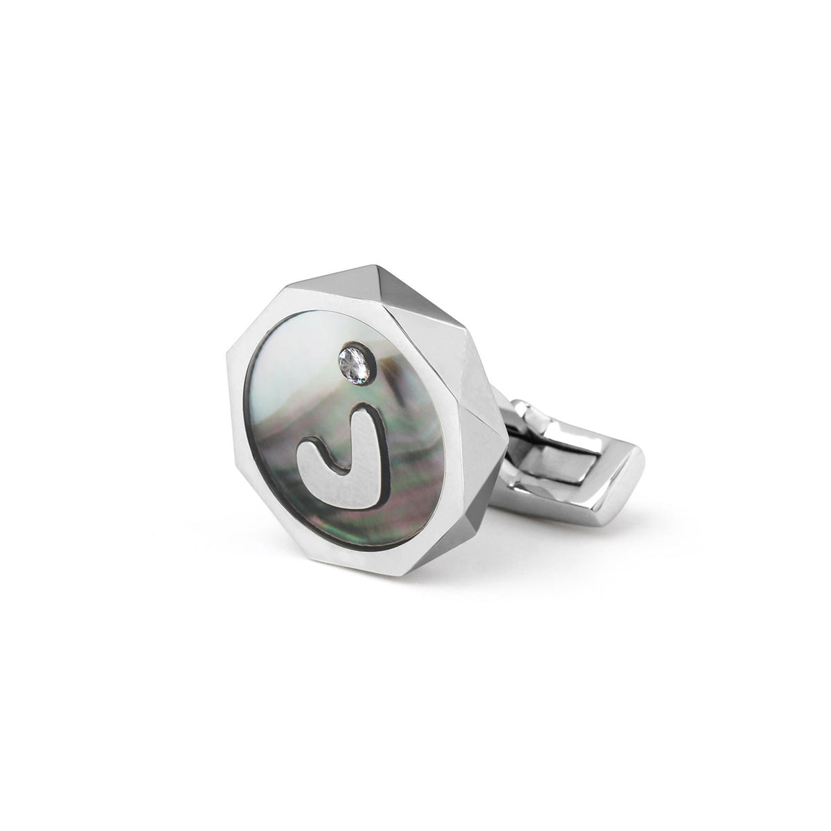 Barents Sea Chart - butterfly shell inlaid 26 letter series cufflinks MM2237A-Z Select one only