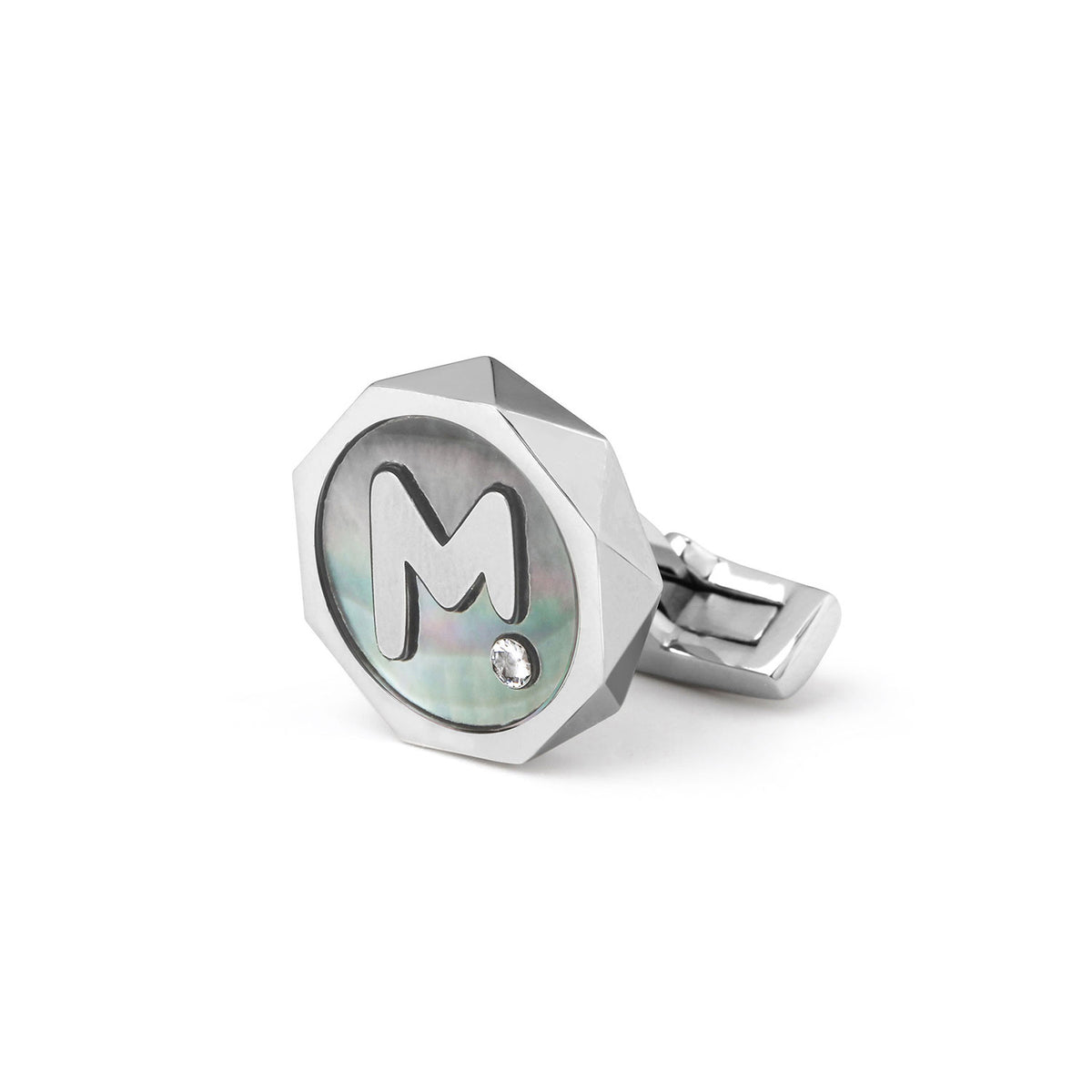 Barents Sea Chart - butterfly shell inlaid 26 letter series cufflinks MM2237A-Z Select one only