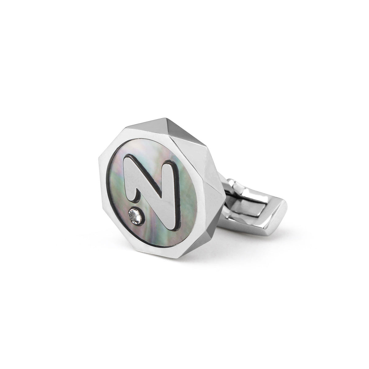Barents Sea Chart - butterfly shell inlaid 26 letter series cufflinks MM2237A-Z Select one only